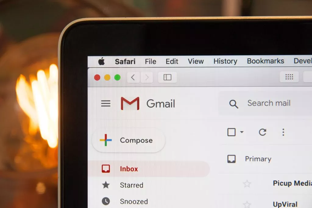 Gmail in laptop 